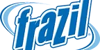 Logo featuring the word "frazil" in bold blue letters with a dynamic, wavy design.