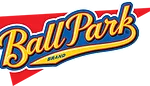 Logo of Ball Park brand featuring bold, colorful text on a red and blue background.